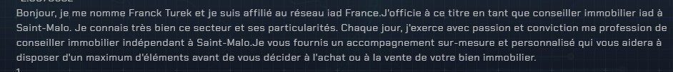 Description — fiche Franck Turek